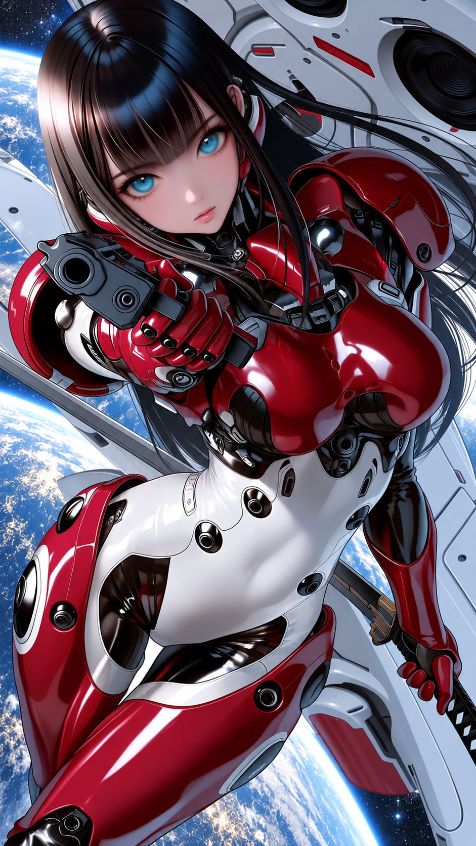 AKANE enters an abandoned orbital station above Earth